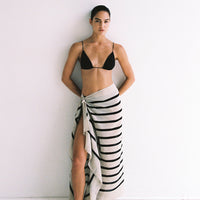 Krys Sarong - Cream & Black